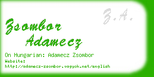 zsombor adamecz business card